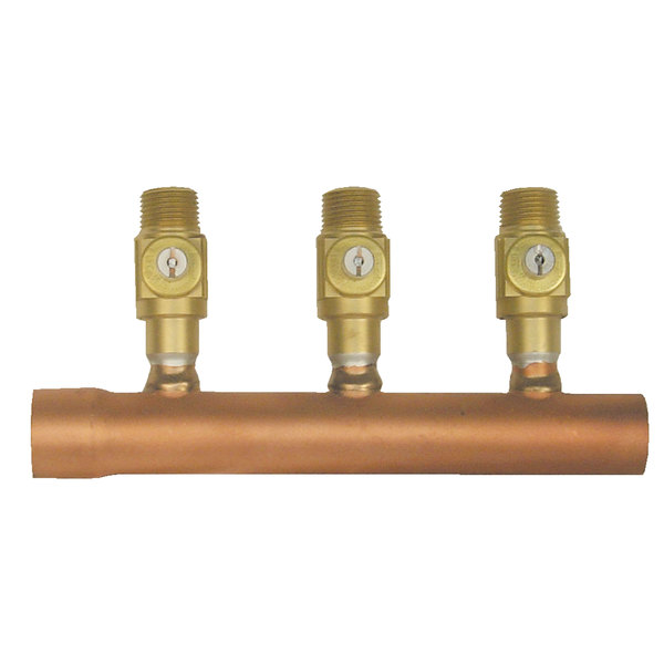 Willow Springs Products Willow Springs WSD1257503V Manifold with 1-1/4" Sweat Header x 3/4" PEX Crimp - 3 Loop WSD1257503V